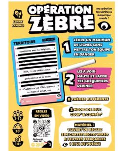 Opération zèbre le ludozaure auray jeu de société